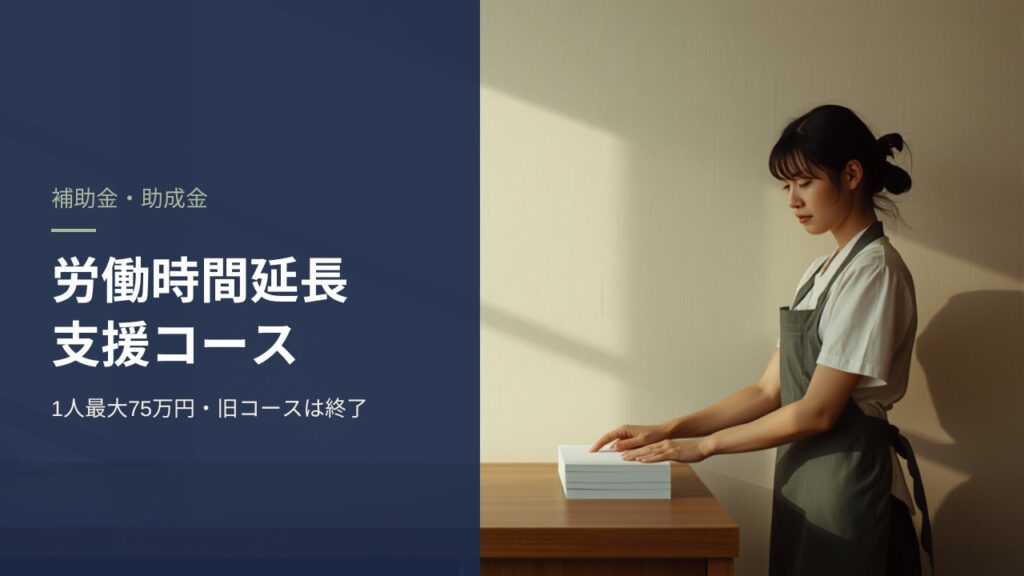 日本の小さな店舗のバックヤードで、エプロン姿の女性スタッフが朝の光の中で書類をそろえている様子