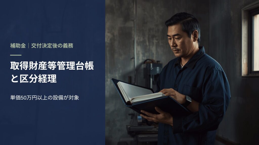 工場で台帳のバインダーを確認する日本人の事業主