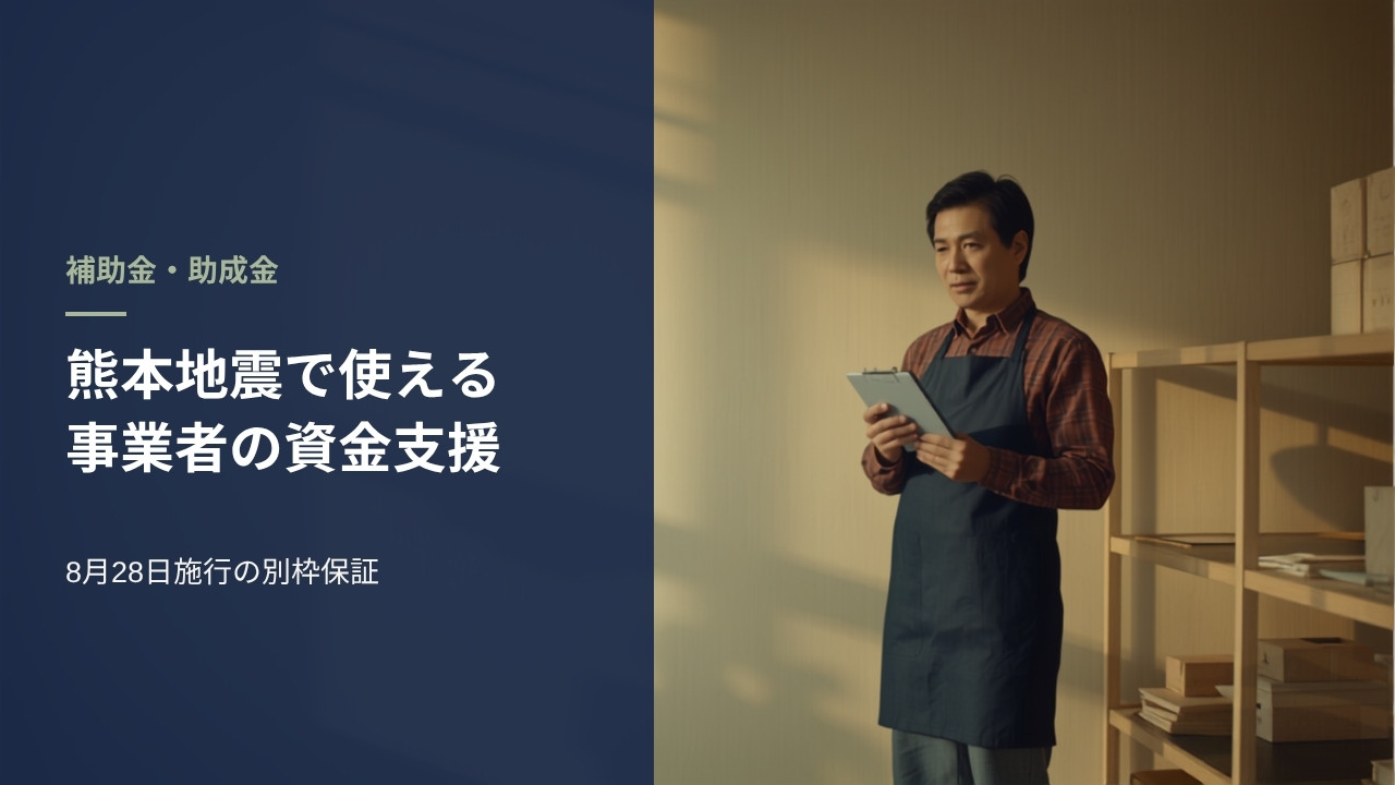 店内の被害を確認しながらメモを取る日本の小規模事業主