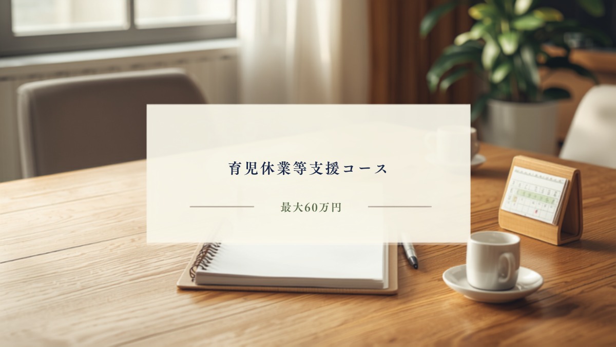中小企業の会議テーブルに置かれたノートと卓上カレンダー。育休前の面談と復帰支援プランを準備するイメージ