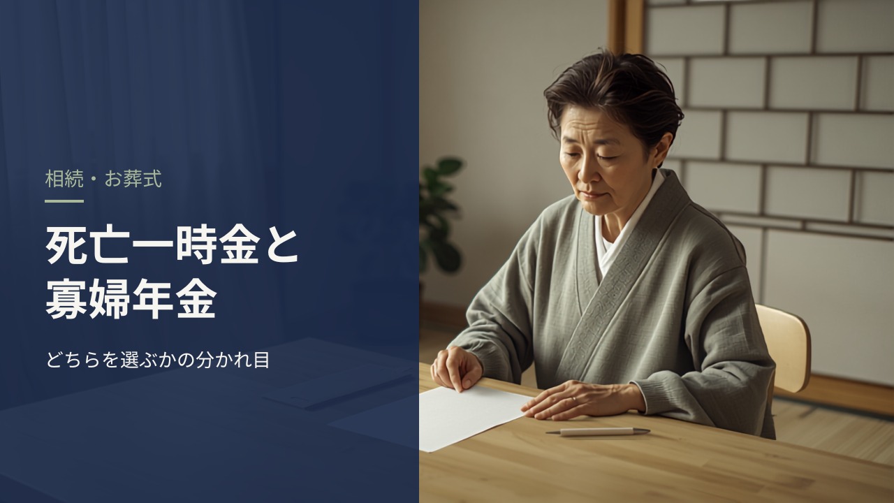 和室のテーブルで年金の書類に向き合う60代の女性